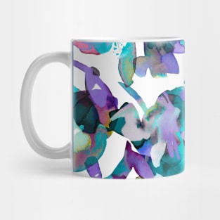 Pocket - Aquatic Flowers Blue Mug